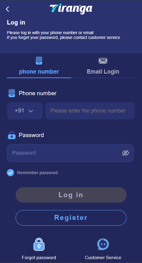 Tiranga Lottery Login